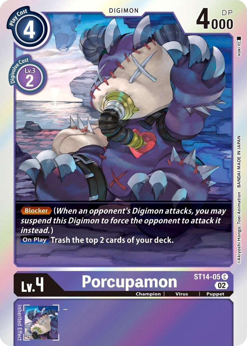 Porcupamon [ST14-05] [Starter Deck: Beelzemon Advanced Deck Set] | Anubis Games and Hobby