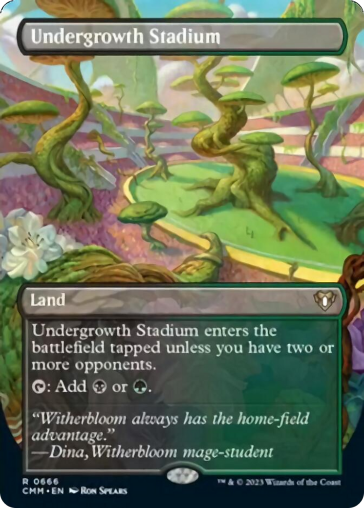 Undergrowth Stadium (Borderless Alternate Art) [Commander Masters] | Anubis Games and Hobby