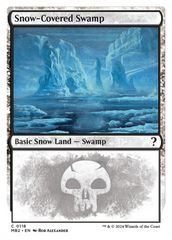 Snow-Covered Swamp (White Border) [Mystery Booster 2] | Anubis Games and Hobby