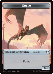 Golem (0013) // Nalaar Aetherjet Double-Sided Token [Aetherdrift Tokens] | Anubis Games and Hobby