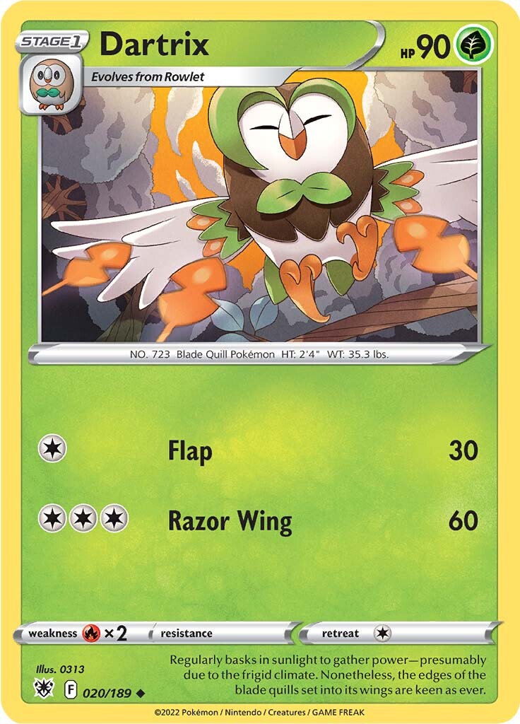 Dartrix (020/189) [Sword & Shield: Astral Radiance] | Anubis Games and Hobby