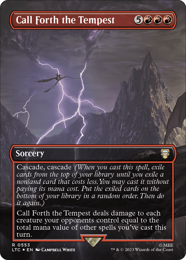 Call Forth the Tempest (Borderless) (Surge Foil) [The Lord of the Rings: Tales of Middle-Earth Commander] | Anubis Games and Hobby