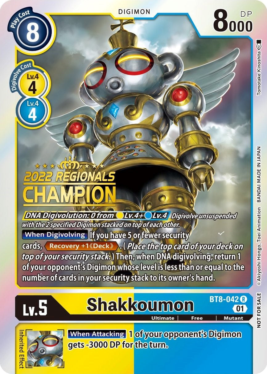 Shakkoumon [BT8-042] (2022 Championship Offline Regional) (Online Champion) [New Awakening Promos] | Anubis Games and Hobby