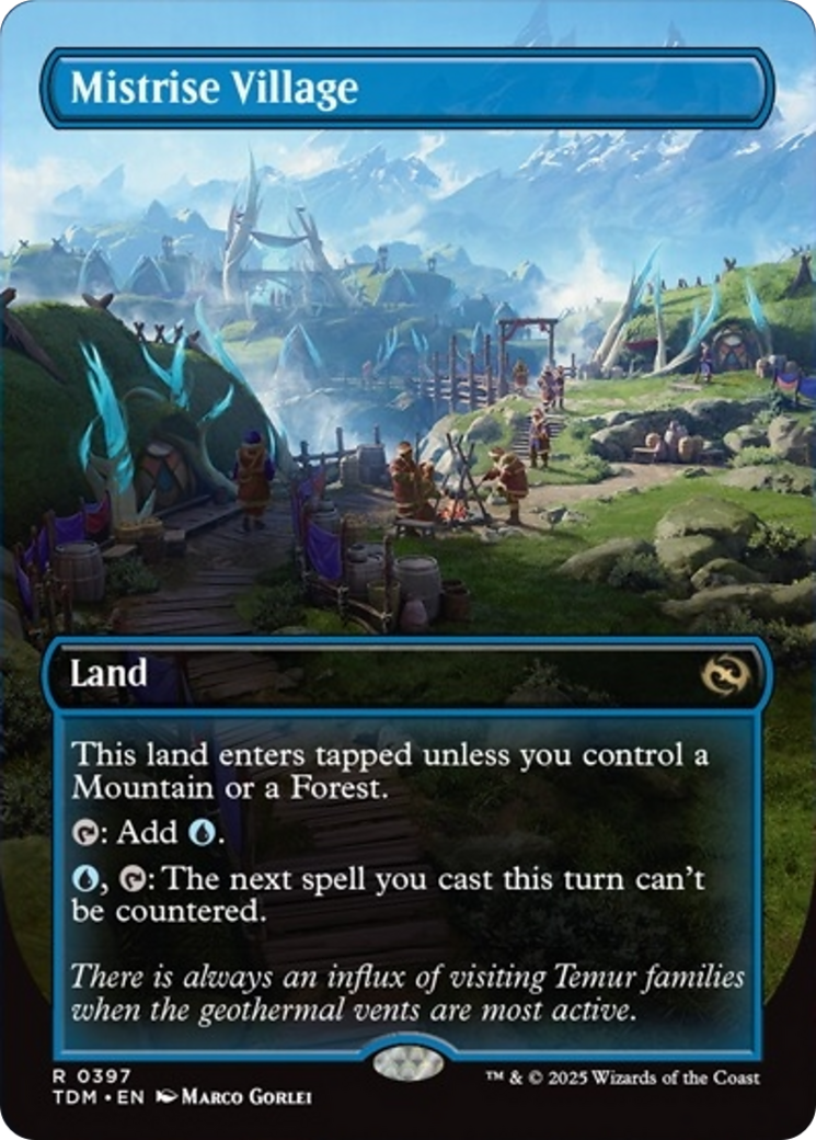 Mistrise Village (Borderless) [Tarkir: Dragonstorm] | Anubis Games and Hobby