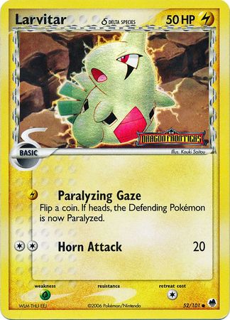 Larvitar (52/101) (Delta Species) (Stamped) [EX: Dragon Frontiers] | Anubis Games and Hobby