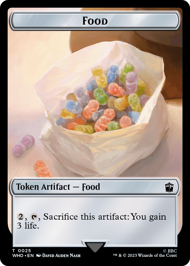 Alien Angel // Food (0025) Double-Sided Token [Doctor Who Tokens] | Anubis Games and Hobby