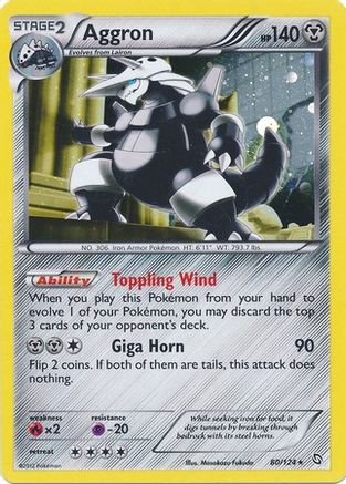 Aggron (80/124) (Cosmos Holo) [Black & White: Dragons Exalted] | Anubis Games and Hobby