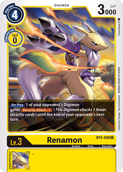Renamon [BT5-036] [Battle of Omni] | Anubis Games and Hobby
