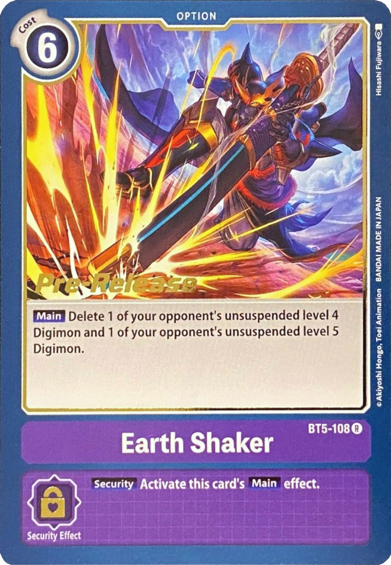 Earth Shaker [BT5-108] [Battle of Omni Pre-Release Promos] | Anubis Games and Hobby