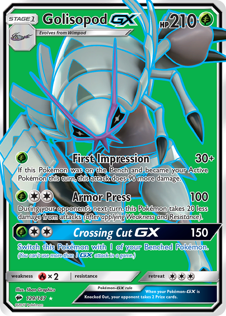 Golisopod GX (129/147) [Sun & Moon: Burning Shadows] | Anubis Games and Hobby