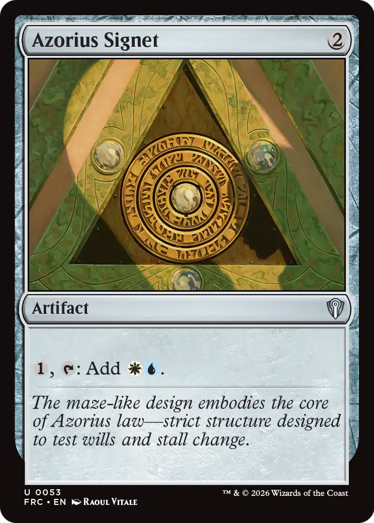 Azorius Signet [Reality Fracture Commander] | Anubis Games and Hobby
