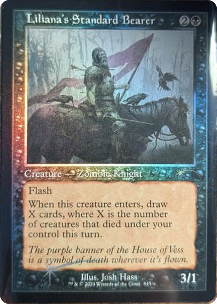 Liliana's Standard Bearer (Retro Frame) [Secret Lair Drop Series] | Anubis Games and Hobby