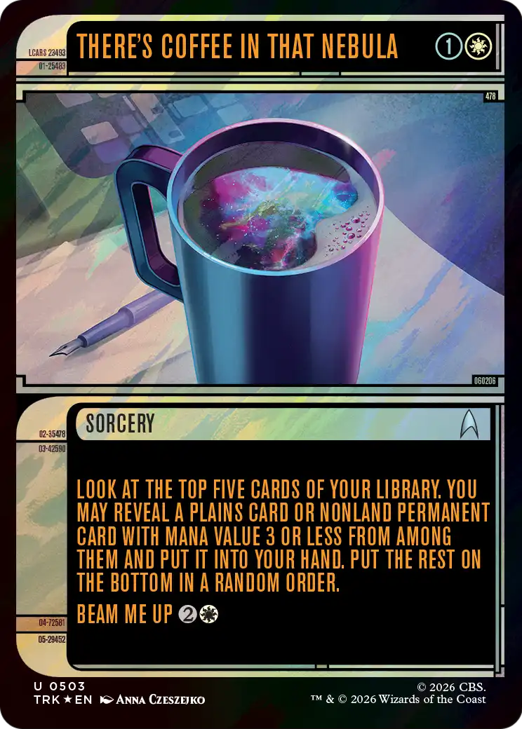 There's Coffee in that Nebula (Showcase) (Surge Foil) [Star Trek] | Anubis Games and Hobby