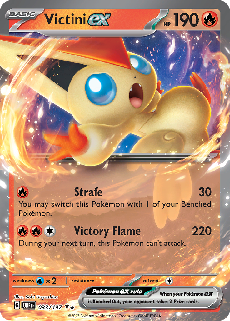 Victini ex (033/197) [Scarlet & Violet: Obsidian Flames] | Anubis Games and Hobby