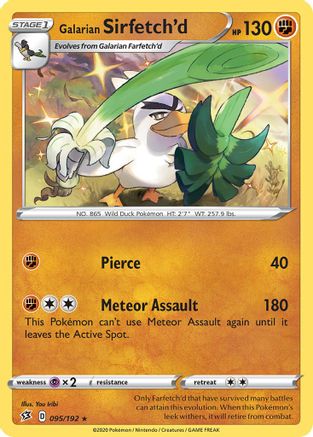 Galarian Sirfetch'd (095/192) (Theme Deck Exclusive) [Sword & Shield: Rebel Clash] | Anubis Games and Hobby