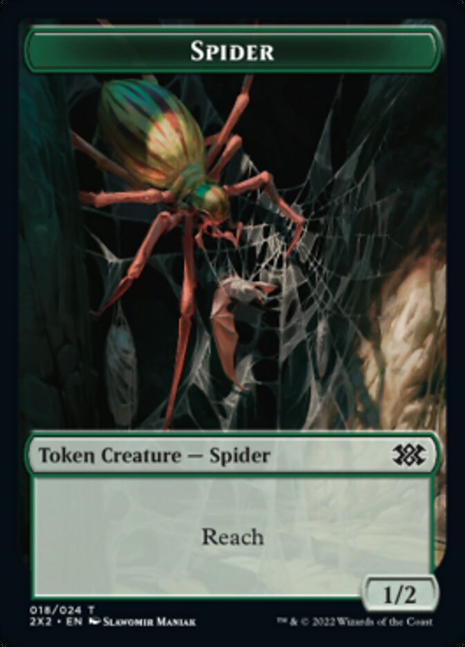 Spider // Monk Double-Sided Token [Double Masters 2022 Tokens] | Anubis Games and Hobby