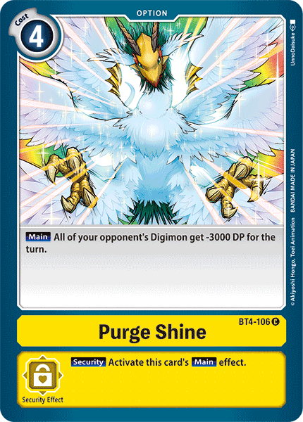 Purge Shine [BT4-106] [Great Legend] | Anubis Games and Hobby