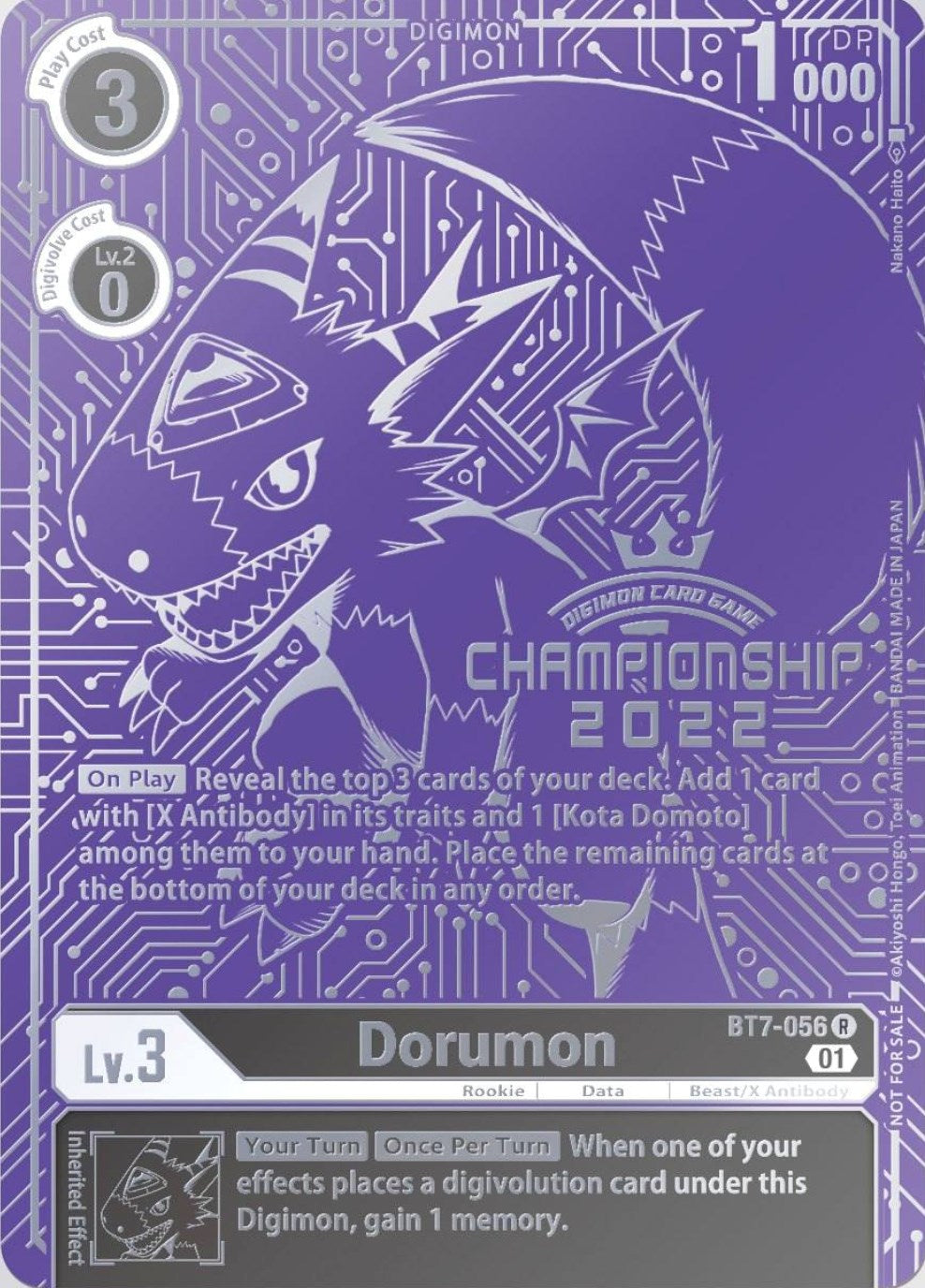 Dorumon [BT7-056] (2022 Championship Finals Top 16) [Next Adventure Promos] | Anubis Games and Hobby