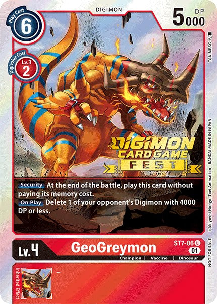 GeoGreymon [ST7-06] (Digimon Card Game Fest 2022) [Starter Deck: Gallantmon Promos] | Anubis Games and Hobby