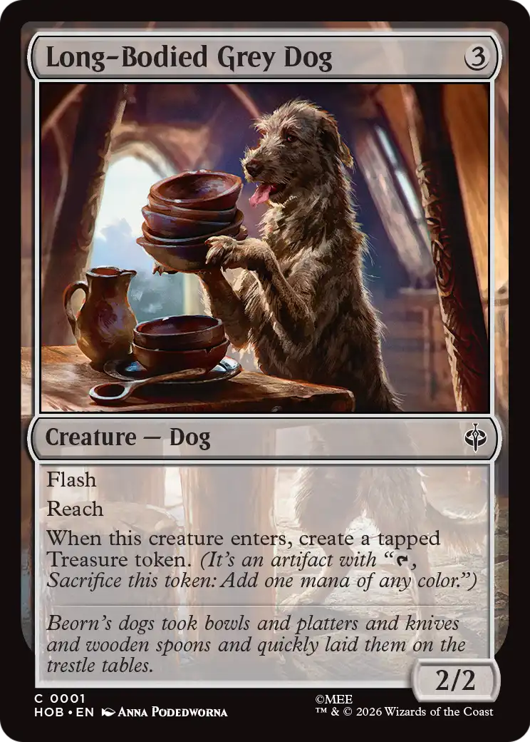 Long-Bodied Grey Dog [The Hobbit] | Anubis Games and Hobby