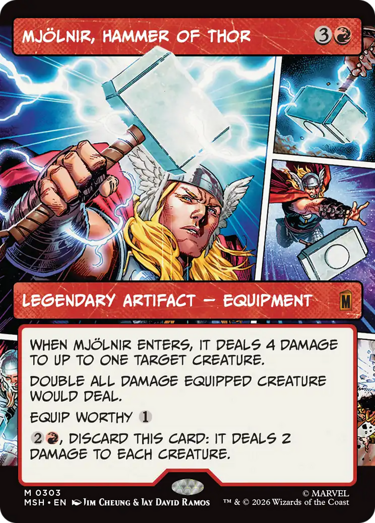 Mjolnir, Hammer of Thor (Borderless) (0303) [Marvel Super Heroes] | Anubis Games and Hobby