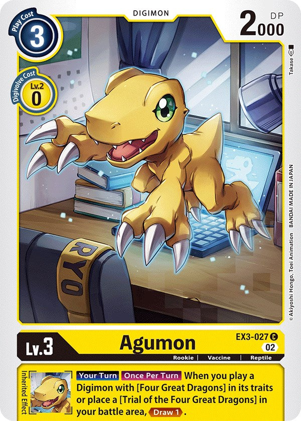 Agumon [EX3-027] [Draconic Roar] | Anubis Games and Hobby