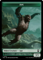 Ape // Plant Double-Sided Token [Modern Horizons 3 Commander Tokens] | Anubis Games and Hobby