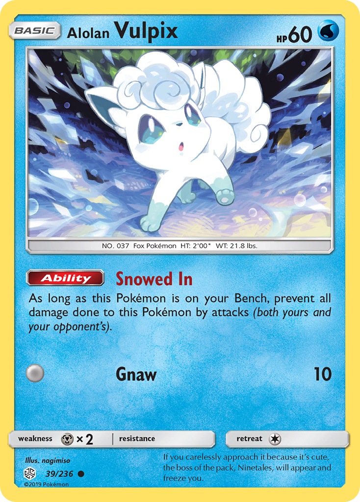 Alolan Vulpix (39/236) [Sun & Moon: Cosmic Eclipse] | Anubis Games and Hobby