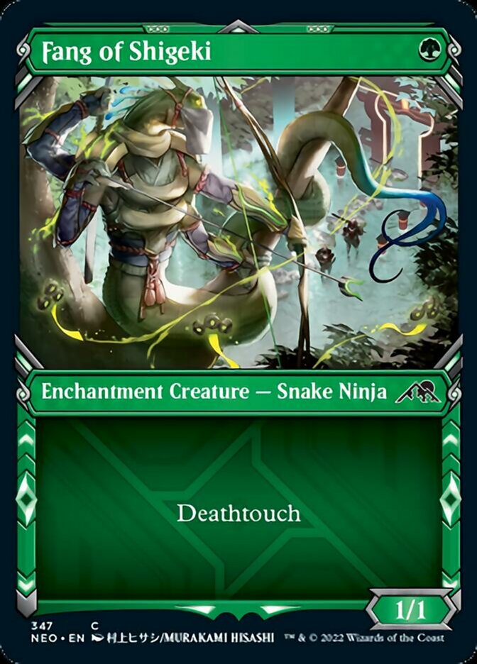 Fang of Shigeki (Showcase Ninja) [Kamigawa: Neon Dynasty] | Anubis Games and Hobby