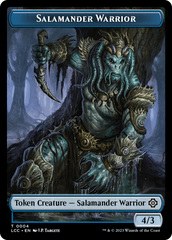 Salamander Warrior // Treasure Double-Sided Token [The Lost Caverns of Ixalan Commander Tokens] | Anubis Games and Hobby