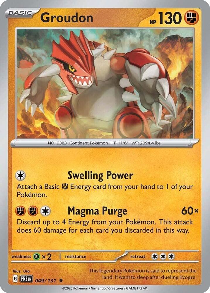Groudon (049/131) [Scarlet & Violet: Prismatic Evolutions] | Anubis Games and Hobby