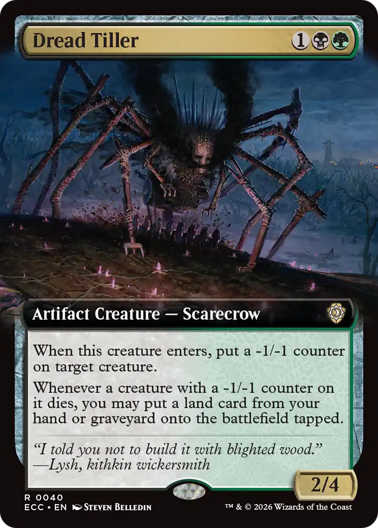 Dread Tiller (Extended Art) [Lorwyn Eclipsed Commander] | Anubis Games and Hobby