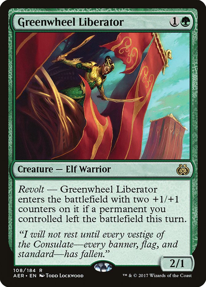 Greenwheel Liberator [Aether Revolt] | Anubis Games and Hobby