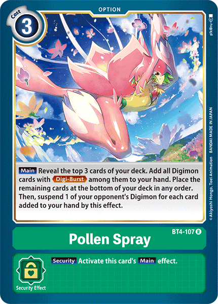 Pollen Spray [BT4-107] [Great Legend] | Anubis Games and Hobby