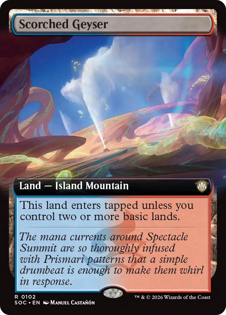 Scorched Geyser (Extended Art) [Secrets of Strixhaven Commander] | Anubis Games and Hobby