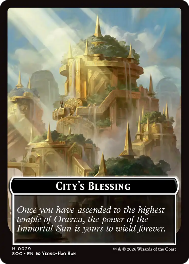 Food // City's Blessing Double-Sided Token [Secrets of Strixhaven Commander Tokens] | Anubis Games and Hobby