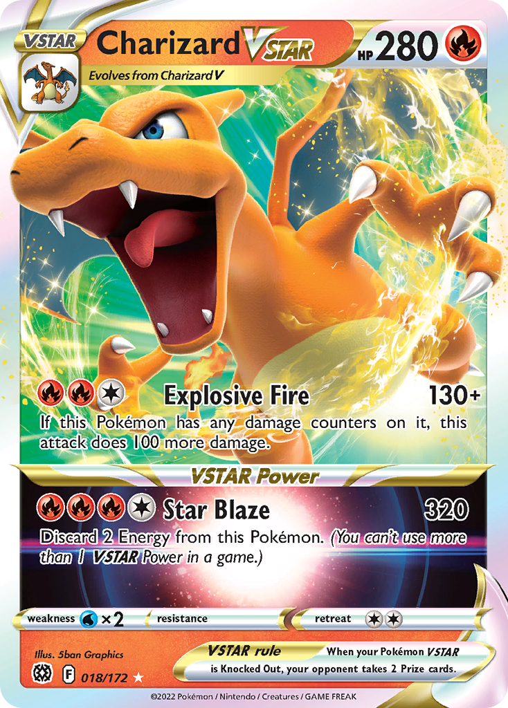 Charizard VSTAR (018/172) (Jumbo Card) [Sword & Shield: Brilliant Stars] | Anubis Games and Hobby