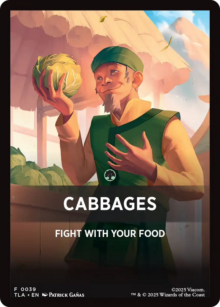 Cabbages Theme Card [Avatar: The Last Airbender Tokens] | Anubis Games and Hobby