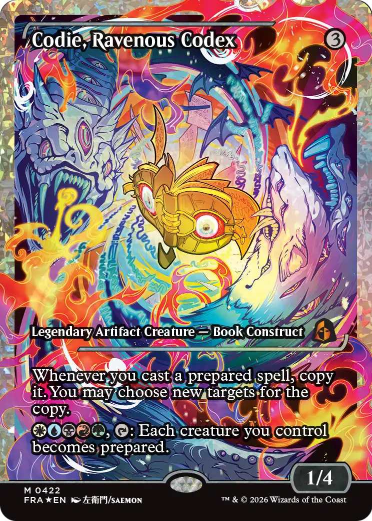 Codie, Ravenous Codex (Showcase) (Fracture Foil) [Reality Fracture] | Anubis Games and Hobby