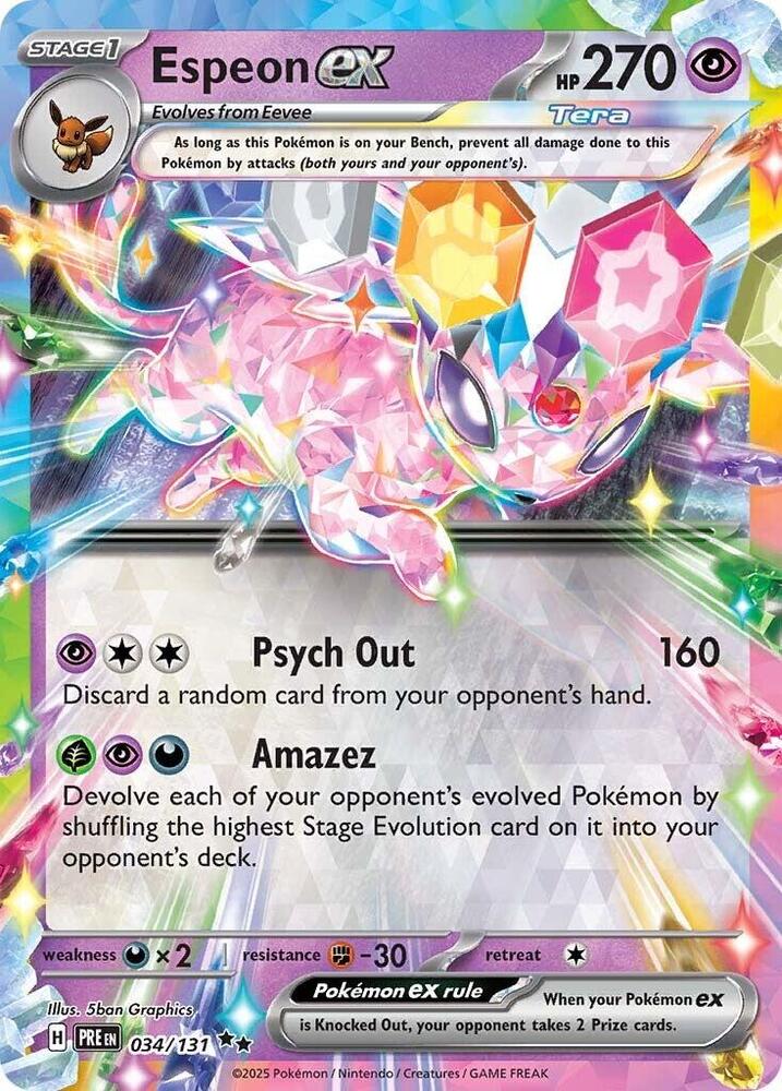 Espeon ex (034/131) [Scarlet & Violet: Prismatic Evolutions] | Anubis Games and Hobby