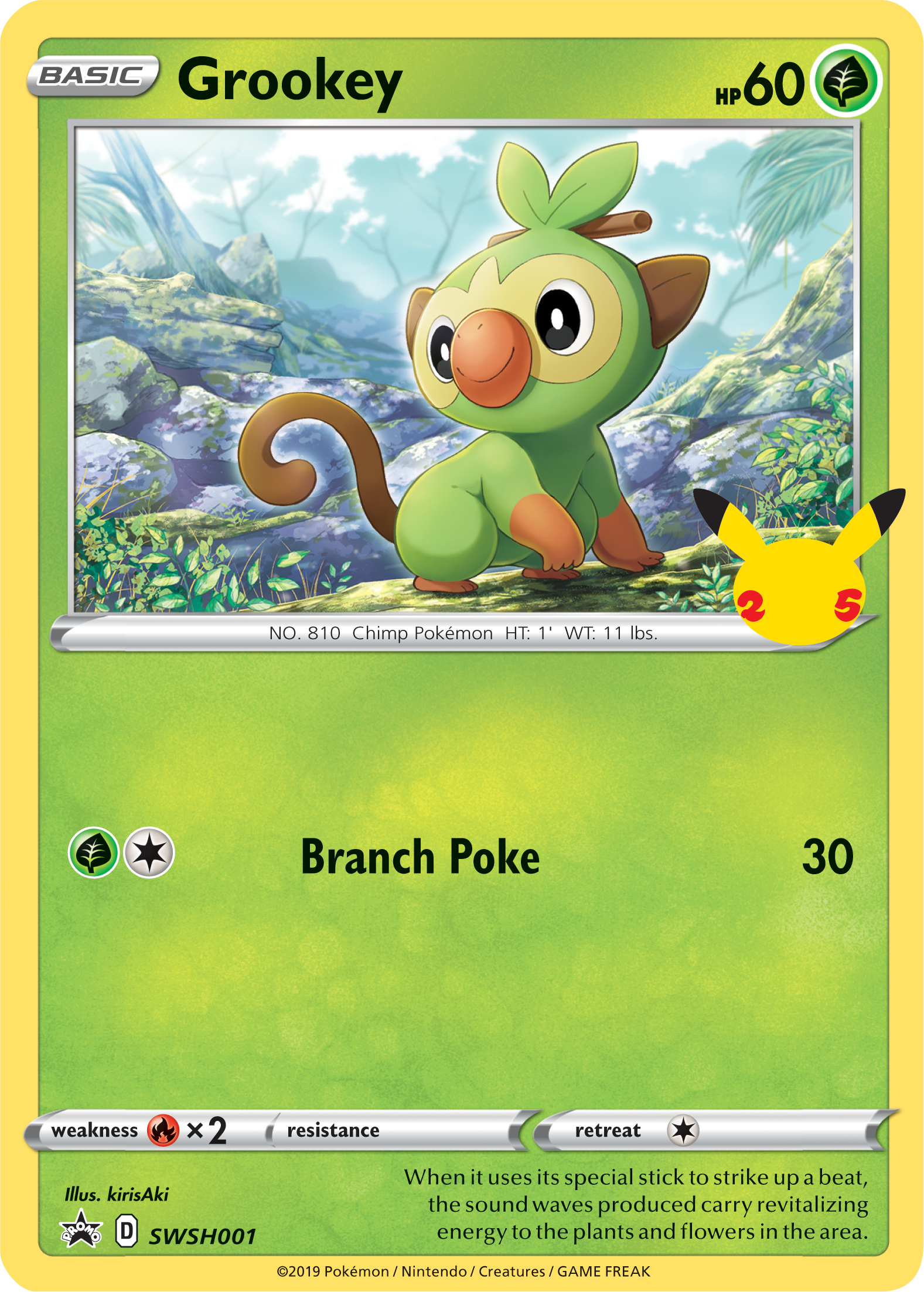 Grookey (SWSH001) (Jumbo Card) [First Partner Pack] | Anubis Games and Hobby