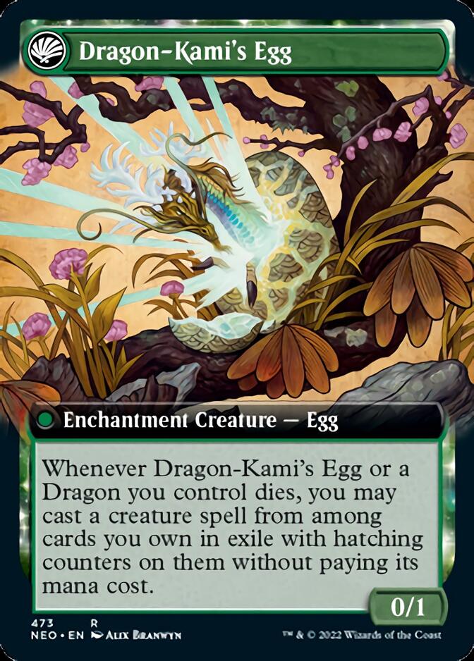 The Dragon-Kami Reborn // Dragon-Kami's Egg (Extended Art) [Kamigawa: Neon Dynasty] | Anubis Games and Hobby