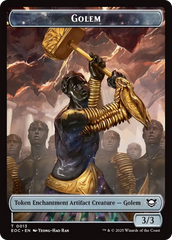 Shapeshifter // Golem (0013) Double-Sided Token [Edge of Eternities Commander Tokens] | Anubis Games and Hobby
