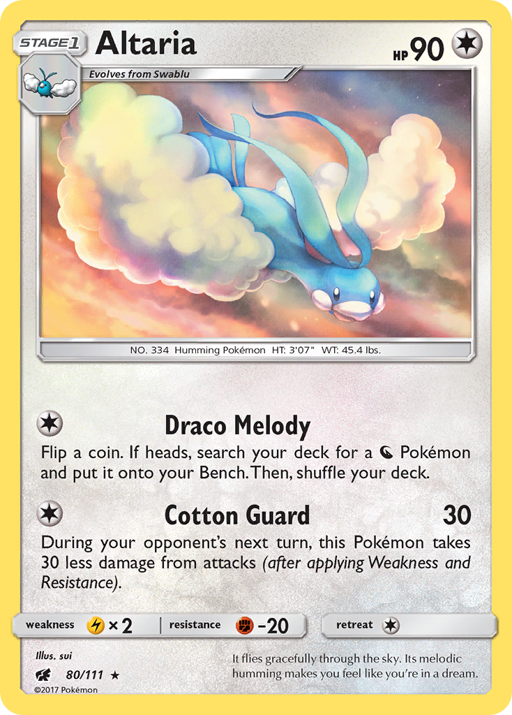 Altaria (80/111) [Sun & Moon: Crimson Invasion] | Anubis Games and Hobby