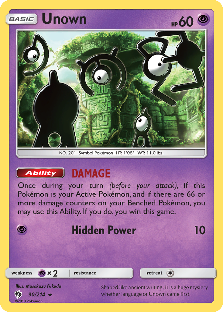 Unown (90/214) [Sun & Moon: Lost Thunder] | Anubis Games and Hobby