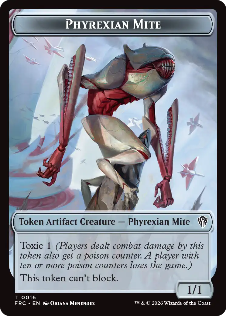 Citizen // Phyrexian Mite Double-Sided Token [Reality Fracture Commander Tokens] | Anubis Games and Hobby