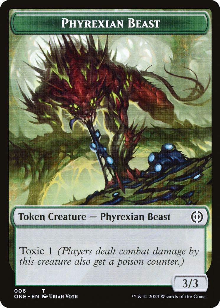 Phyrexian Beast Token [Phyrexia: All Will Be One Tokens] | Anubis Games and Hobby