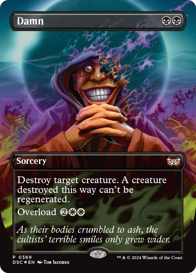 Damn (Borderless) [Duskmourn: House of Horror Commander] | Anubis Games and Hobby