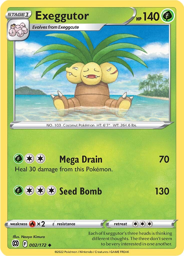 Exeggutor (002/172) [Sword & Shield: Brilliant Stars] | Anubis Games and Hobby