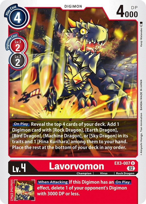 Lavorvomon [EX3-007] [Draconic Roar] | Anubis Games and Hobby